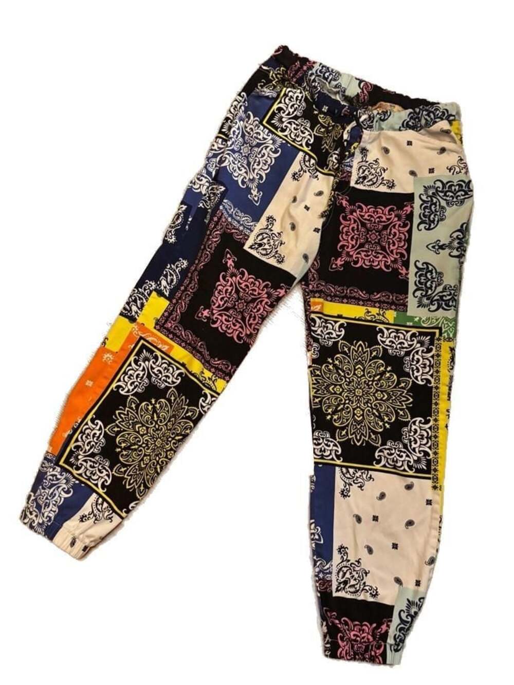 Like An Angel Multi-Color Bandana Patchwork Print Jogger Pants